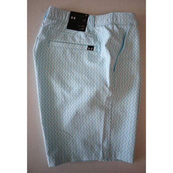 Under Armour 1383953-100 Men's Sz 34 White UA Drive Printed Taper 9" Shorts - Picture 10 of 10